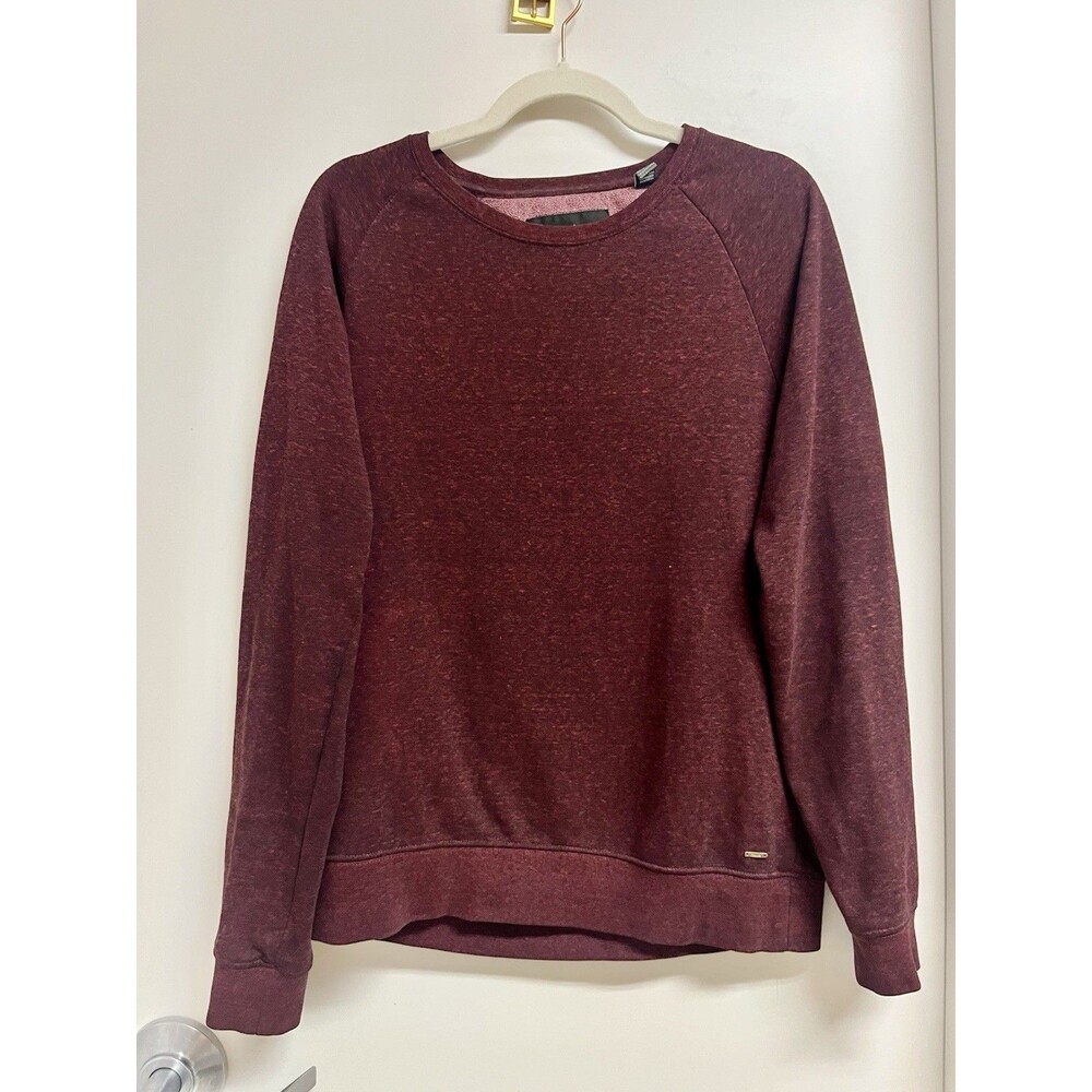 Scotch Soda Amsterdam Couture Burgundy Heathered Crew Neck Sweater Men's Size M